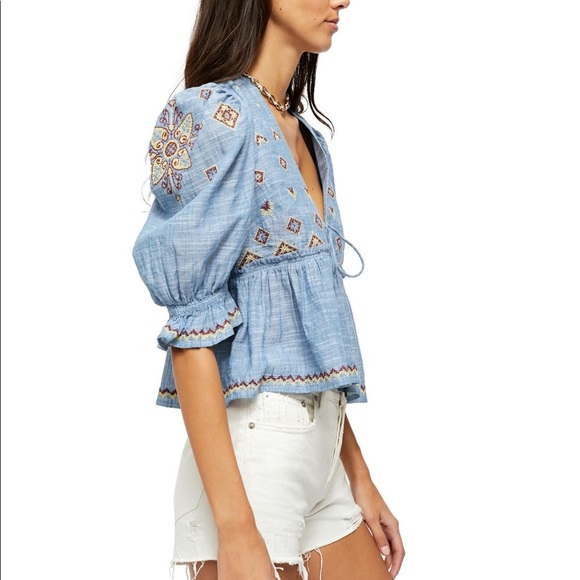 Free People Tops - Free People Tallulah Embroidered Top